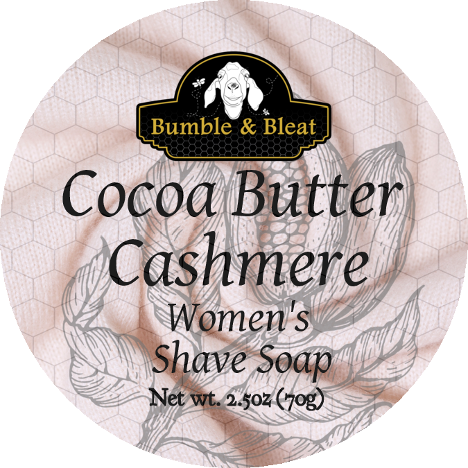 Jabón de afeitar para mujer con manteca de cacao y cachemira