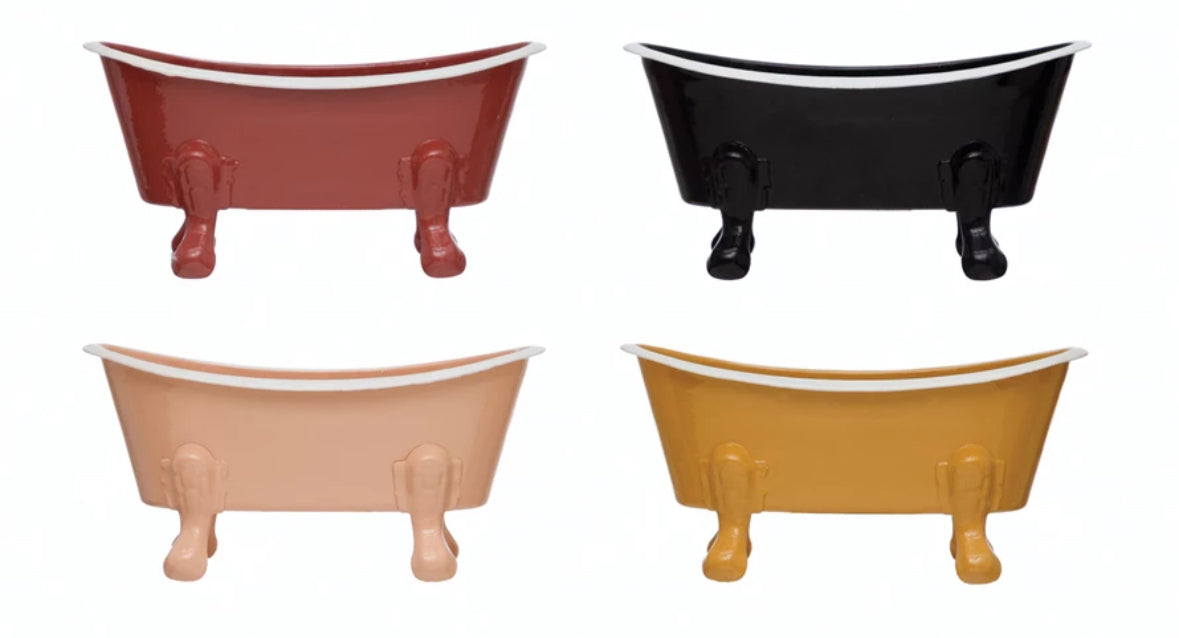 Jabonera Metálica para Bañera 4 Colores