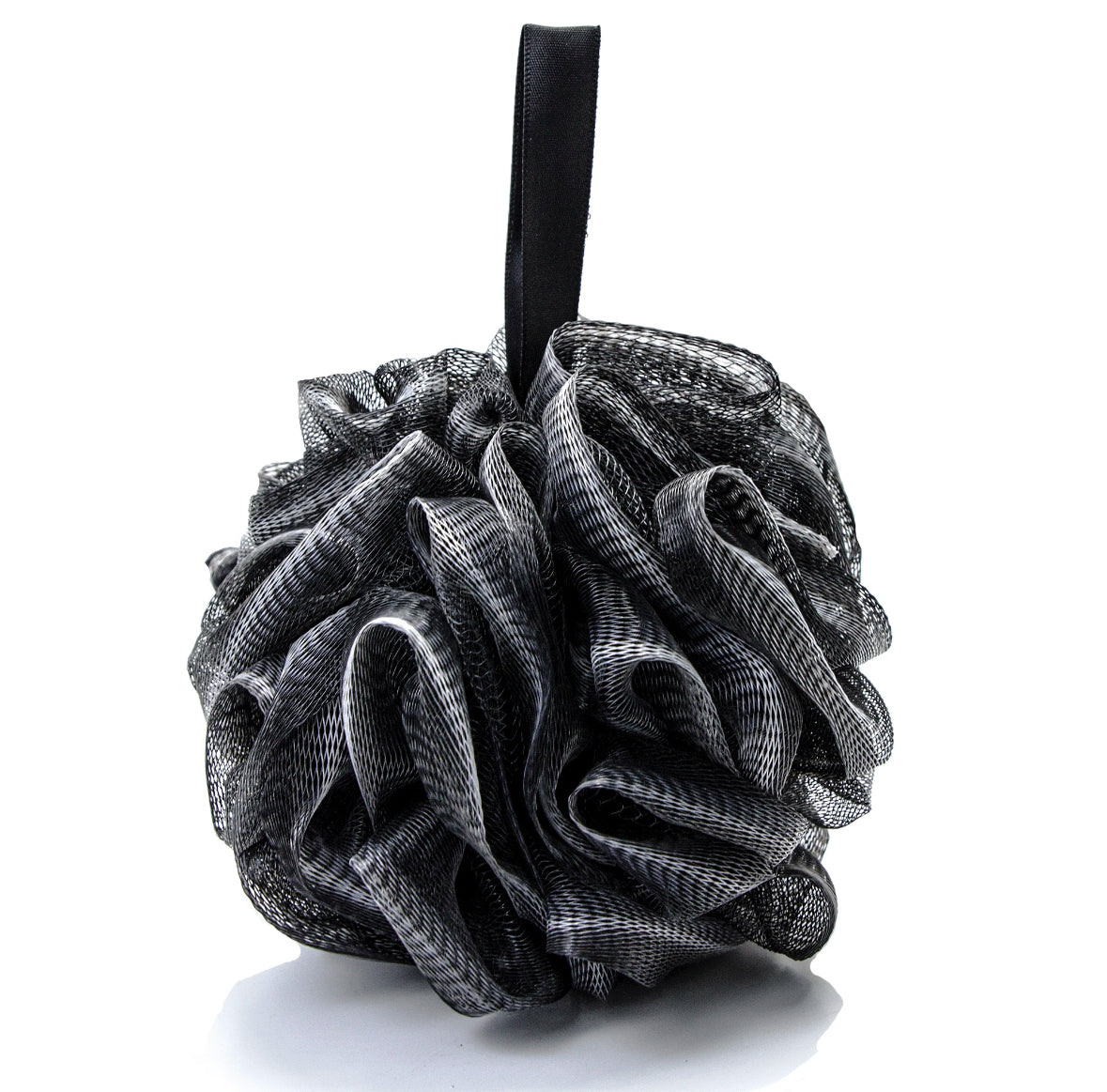 Black and Grey Bath Pouf