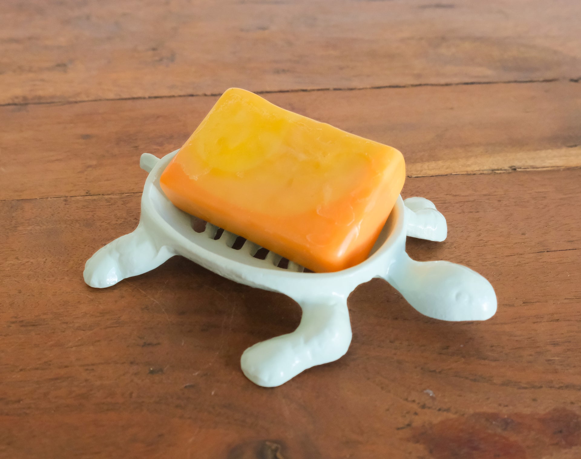 Jabonera de tortuga de hierro fundido