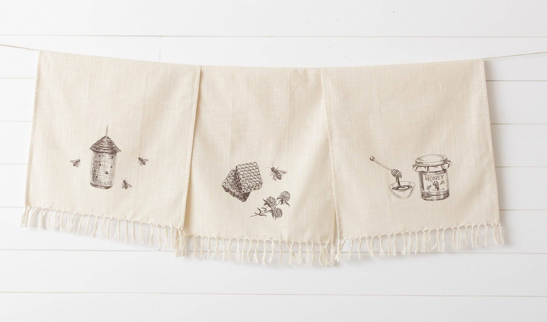 Tea Towels - Honey and Bees, 3Pc Set