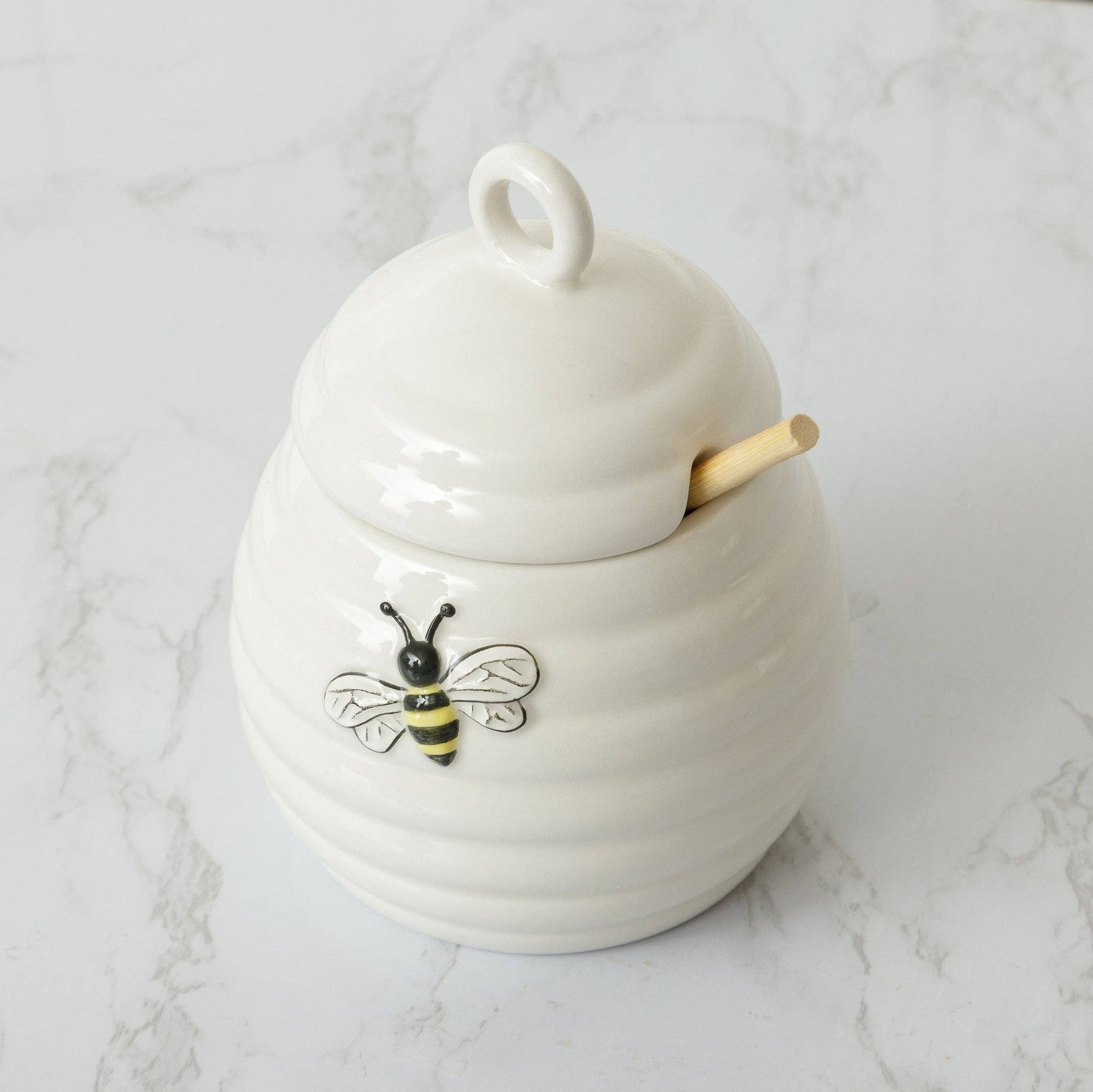 Bee Honey Pot With Dipper