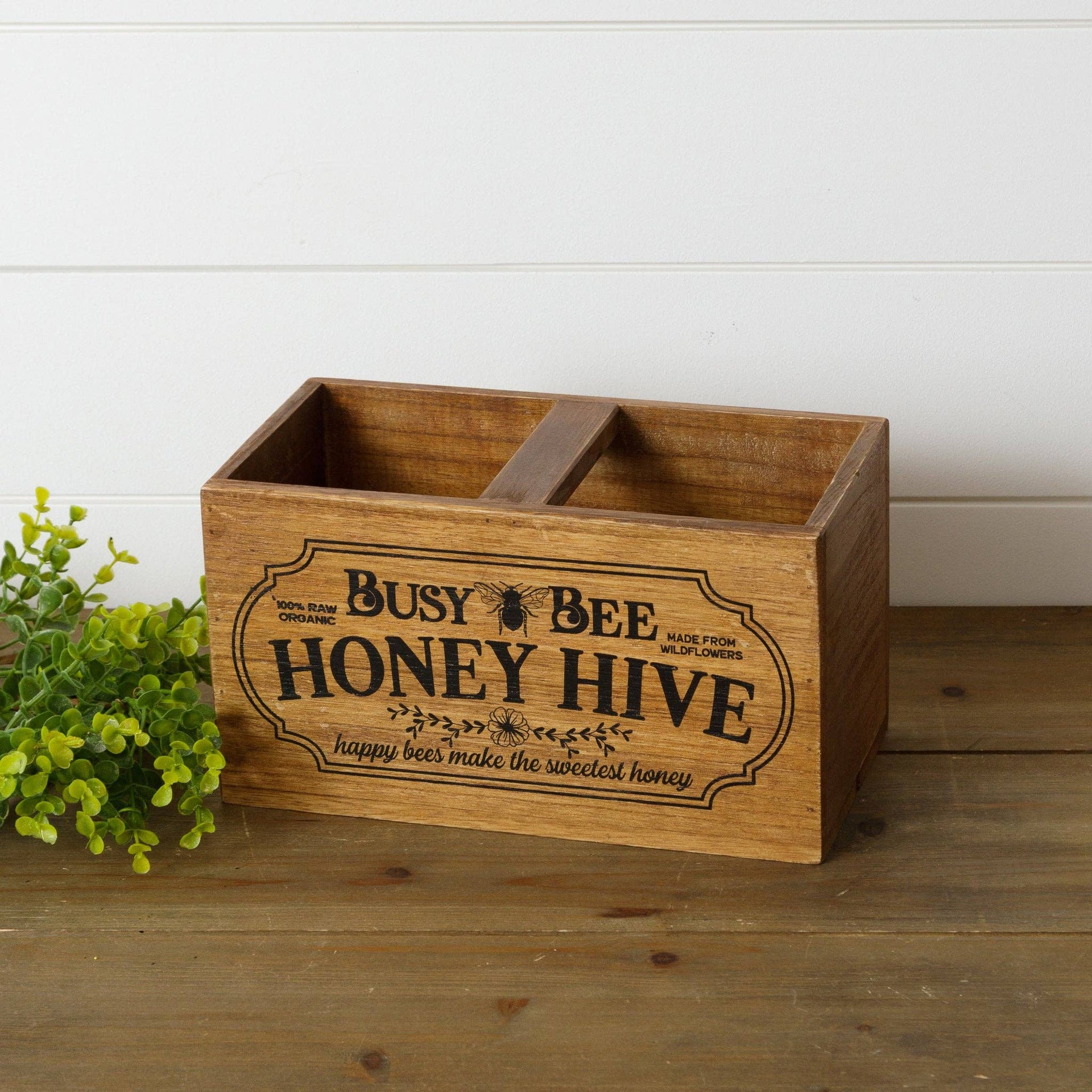 Busy Bee Honey Hive Wood Basket