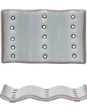 Jaboneras de gres ondulado, 3 estilos 