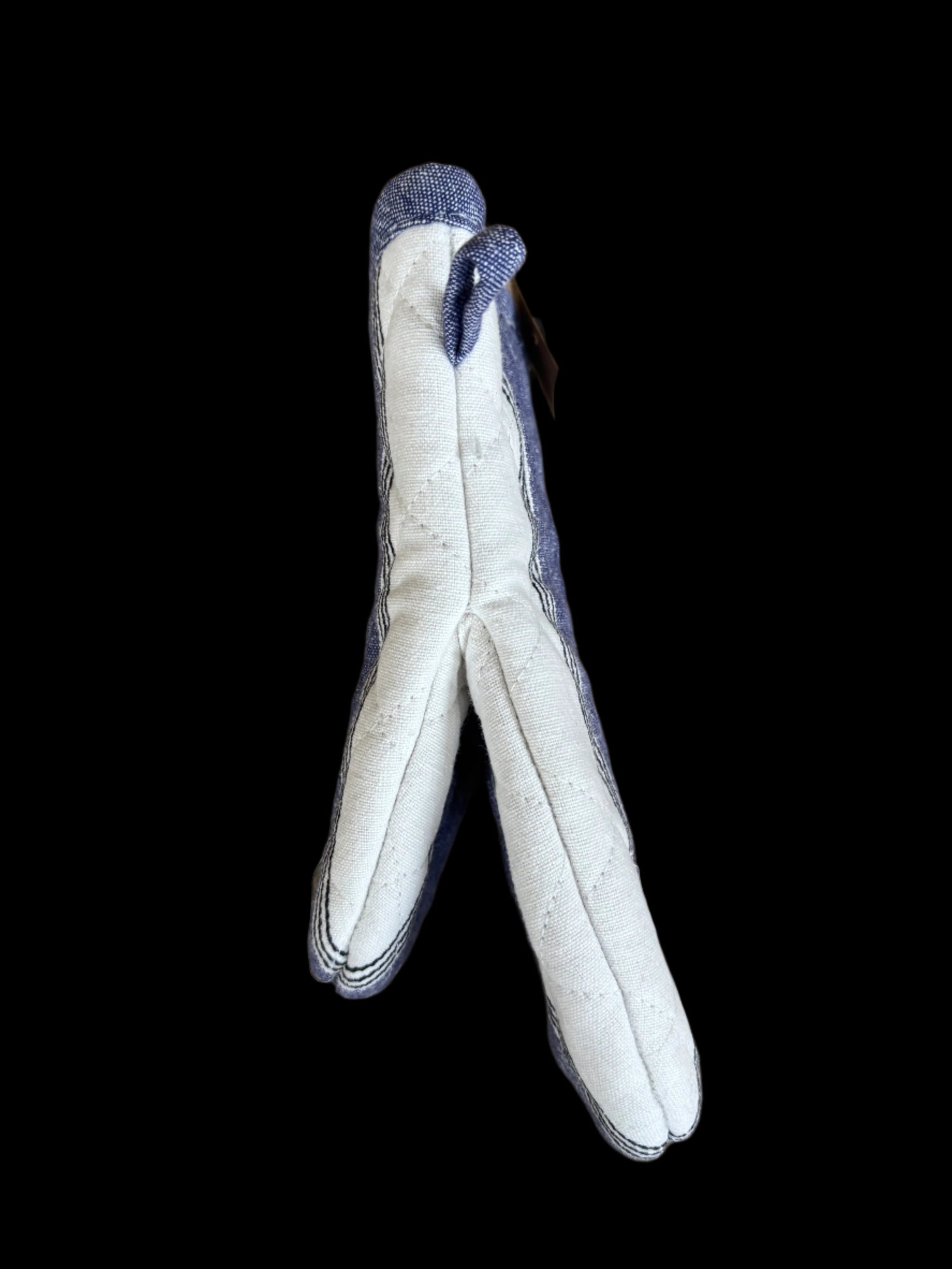 Manopla de horno de algodón rayas azules