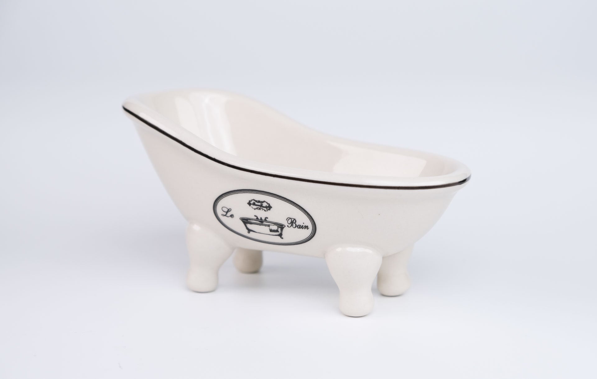 White Porcelain, "Le Bain" Bathtub Soap Dish