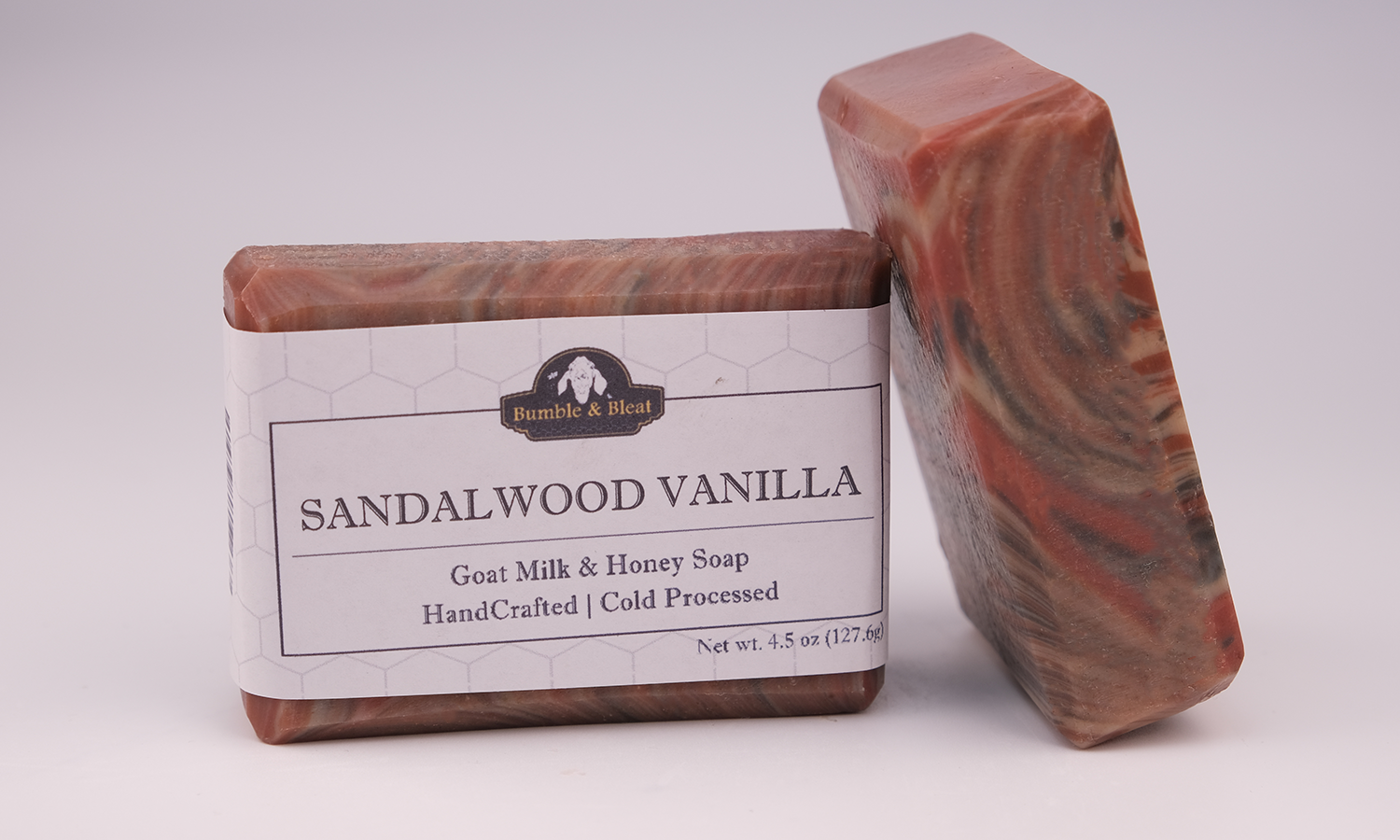 Sandalwood Vanilla goat milk and honey soap bar