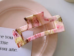 Acetate Floral Print Claw Clip - Bumble & Bleat Soapery