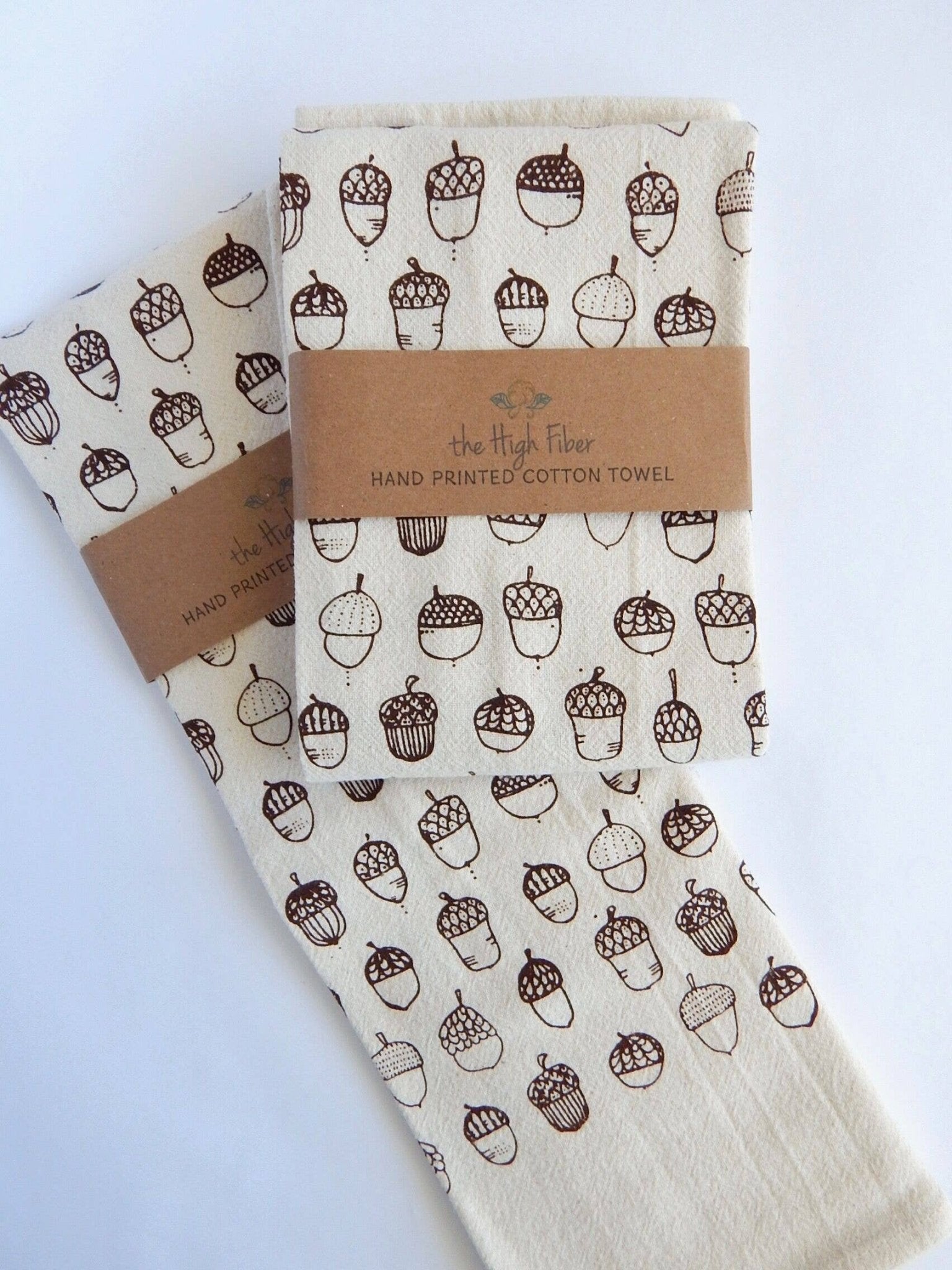 Acorn Cotton Towel, Tea Towel - Bumble & Bleat Soapery