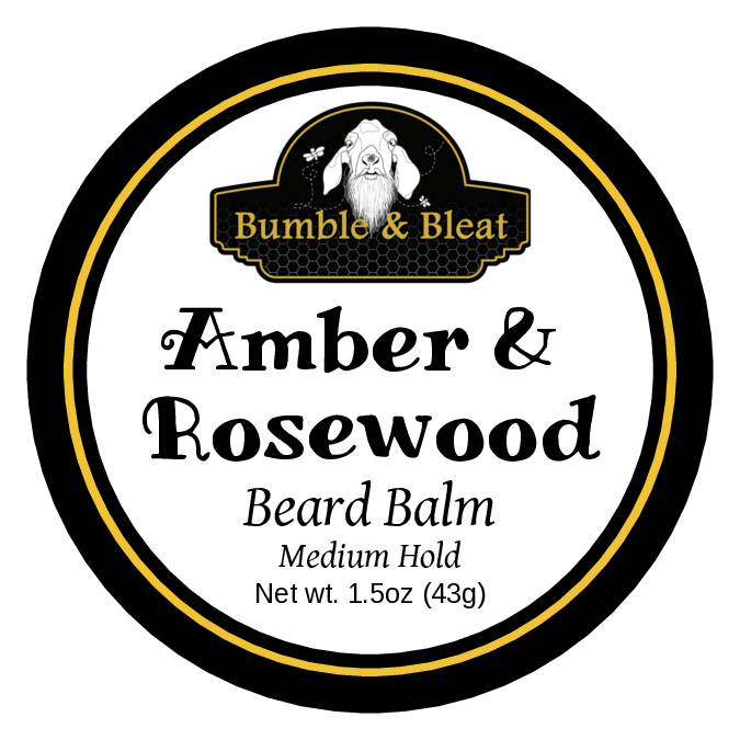 Amber and Rosewood Beard Balm - Bumble & Bleat Soapery