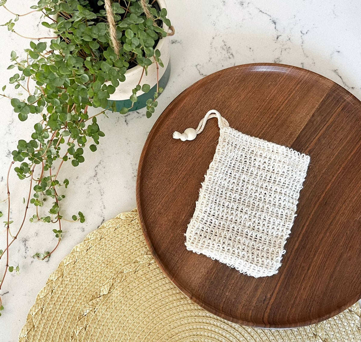 Biodegradable Natural Sisal Soap Saver Pouch | Eco Friendly - Bumble & Bleat Soapery