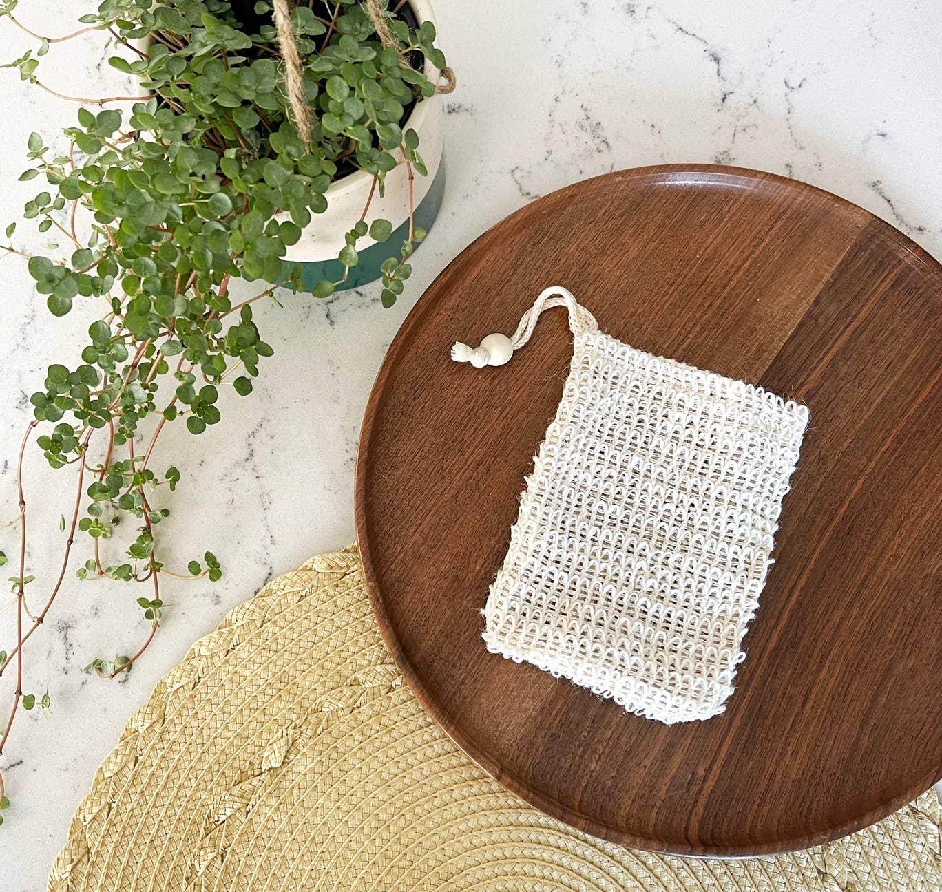Biodegradable Natural Sisal Soap Saver Pouch | Eco Friendly - Bumble & Bleat Soapery