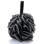 Black and Grey Bath Pouf - Bumble & Bleat Soapery