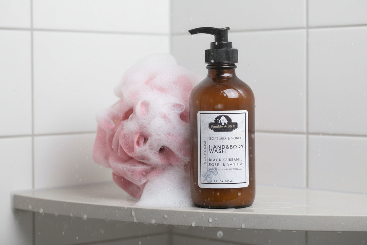 Black Currant, Rose, & Vanilla Hand & Body Wash - Bumble & Bleat Soapery