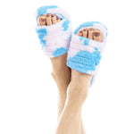 Blue Cow Print Slippers M/L - Bumble & Bleat Soapery