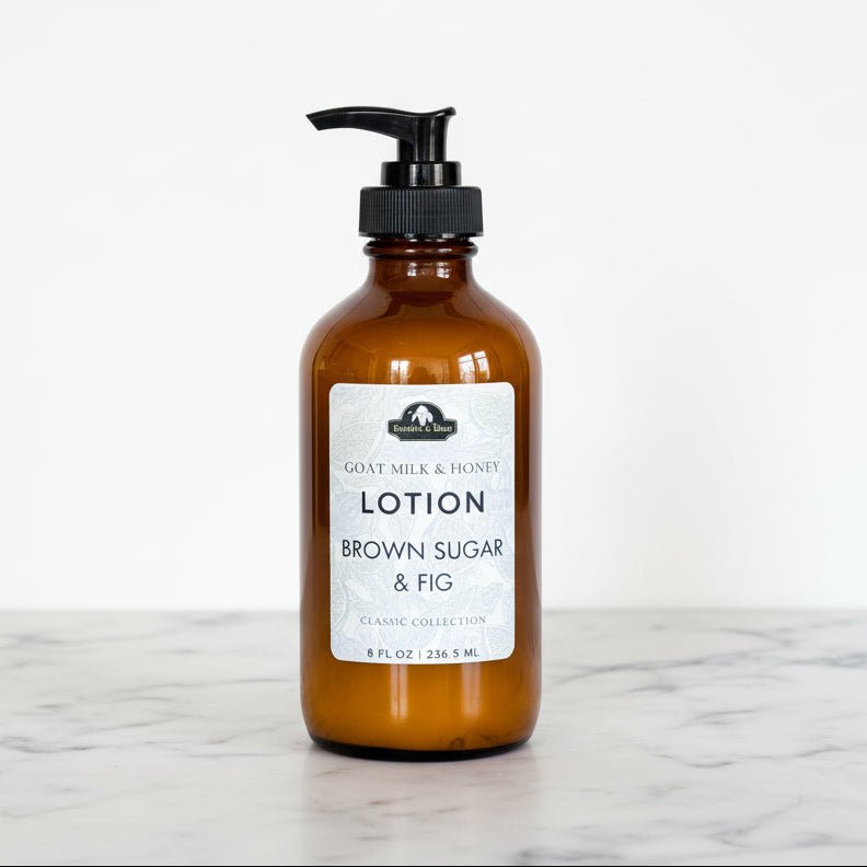 Brown Sugar & Fig Goat Milk & Honey Lotion – Hydrating Lotion for Dry Skin - Bumble & Bleat Soapery