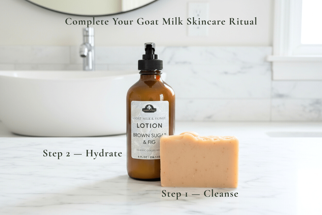Brown Sugar & Fig Goat Milk & Honey Lotion – Hydrating Lotion for Dry Skin - Bumble & Bleat Soapery