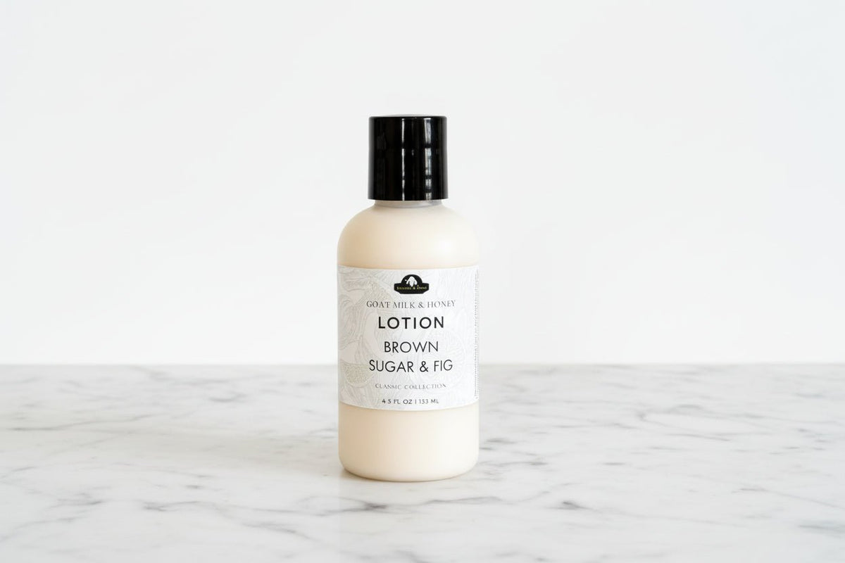 Brown Sugar & Fig Goat Milk & Honey Lotion – Hydrating Lotion for Dry Skin - Bumble & Bleat Soapery