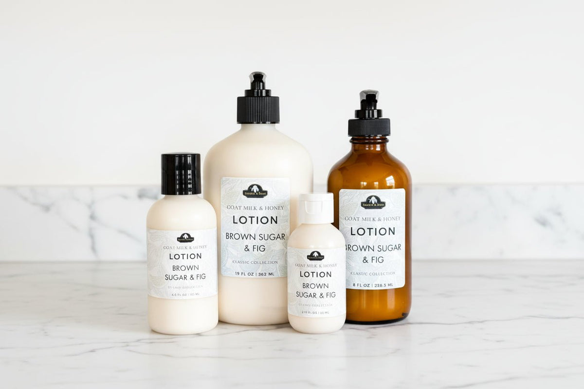 Brown Sugar & Fig Goat Milk & Honey Lotion – Hydrating Lotion for Dry Skin - Bumble & Bleat Soapery