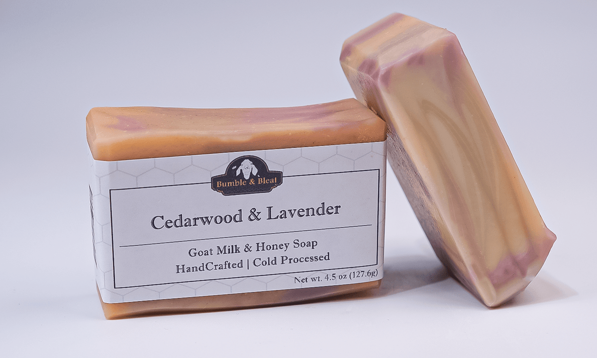 Cedarwood & Lavender Goat Milk & Honey Soap - Bumble & Bleat Soapery
