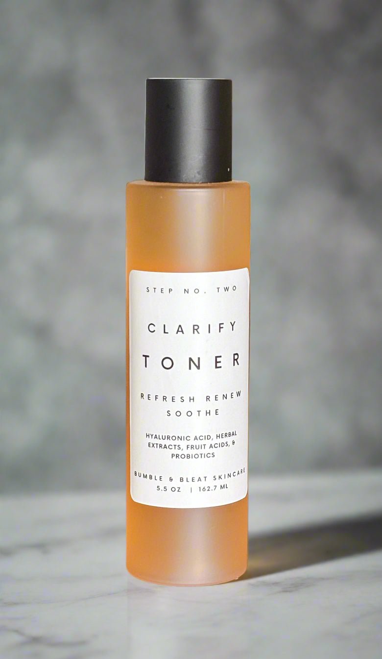 Clarify gentle salicylic acid facial toner front label for oily and acne prone skin clarify pores balance oils support skin barrier