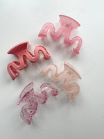 Claw Clip, Pink Hair Claw Clips, Wavy Hair Clip, Unique Hair - Bumble & Bleat Soapery