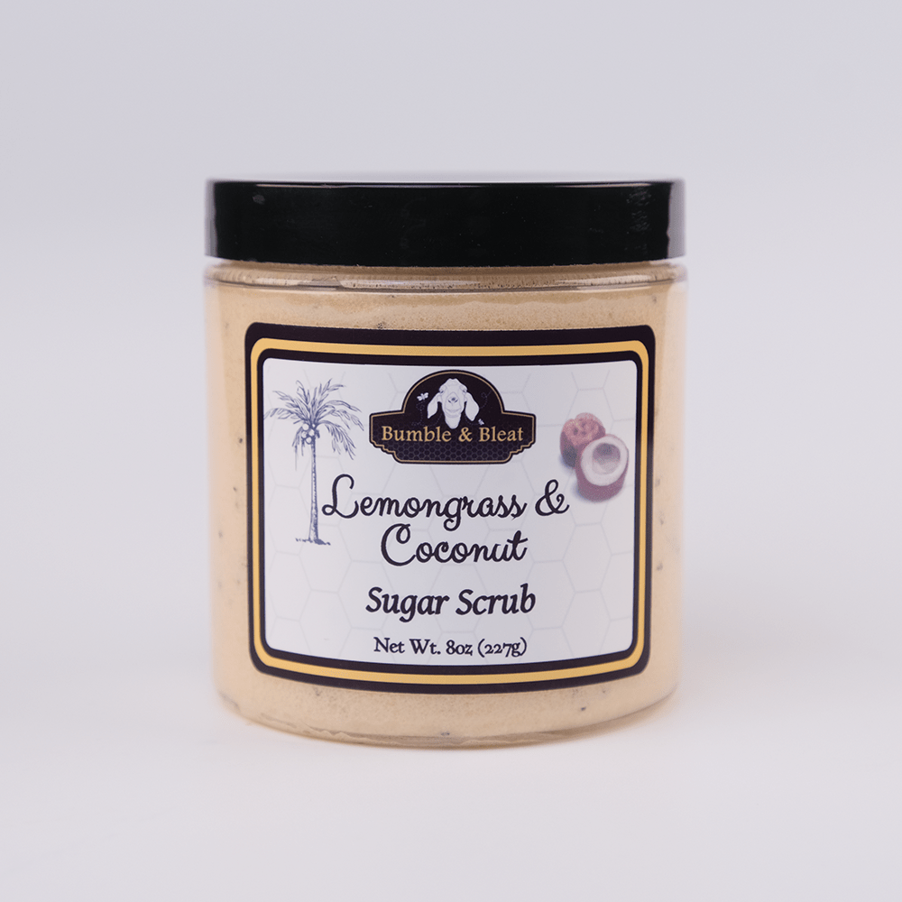 Coconut Lemongrass Sugar Scrub - Bumble & Bleat Soapery