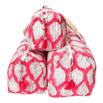 Cosmetic Bags, 9" x 5" x 5", Red Leaf - Bumble & Bleat Soapery