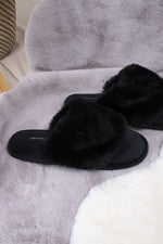 Danni Mule Slipper in Black - Bumble & Bleat Soapery