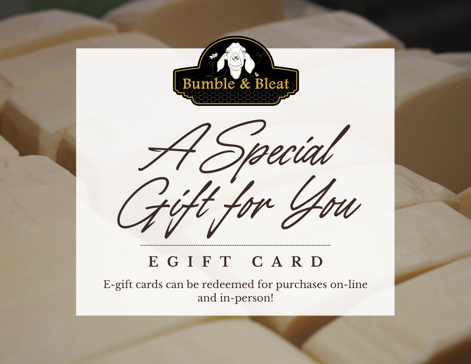 Digital E - Gift Card | Natural Skincare & Self - Care Gifts - Bumble & Bleat Soapery
