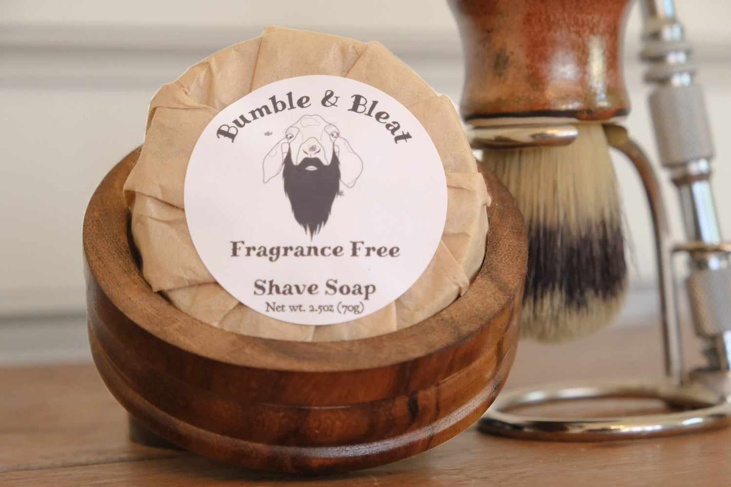 Fragrance Free Shave Soap - Bumble & Bleat Soapery