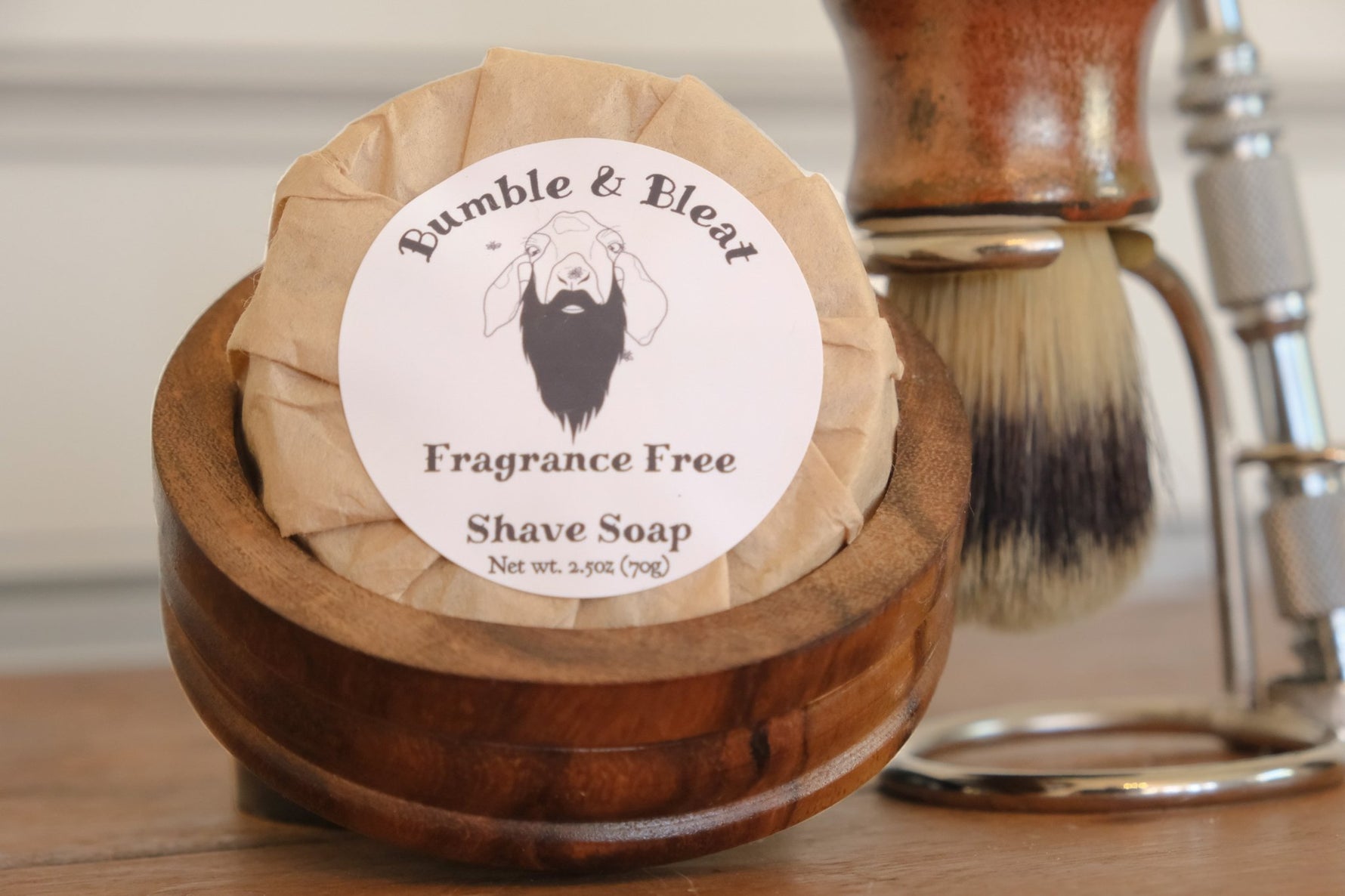 Fragrance Free Shave Soap - Bumble & Bleat Soapery