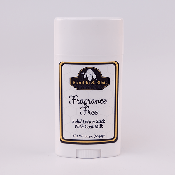 Fragrance Free Solid Lotion Stick - Bumble & Bleat Soapery