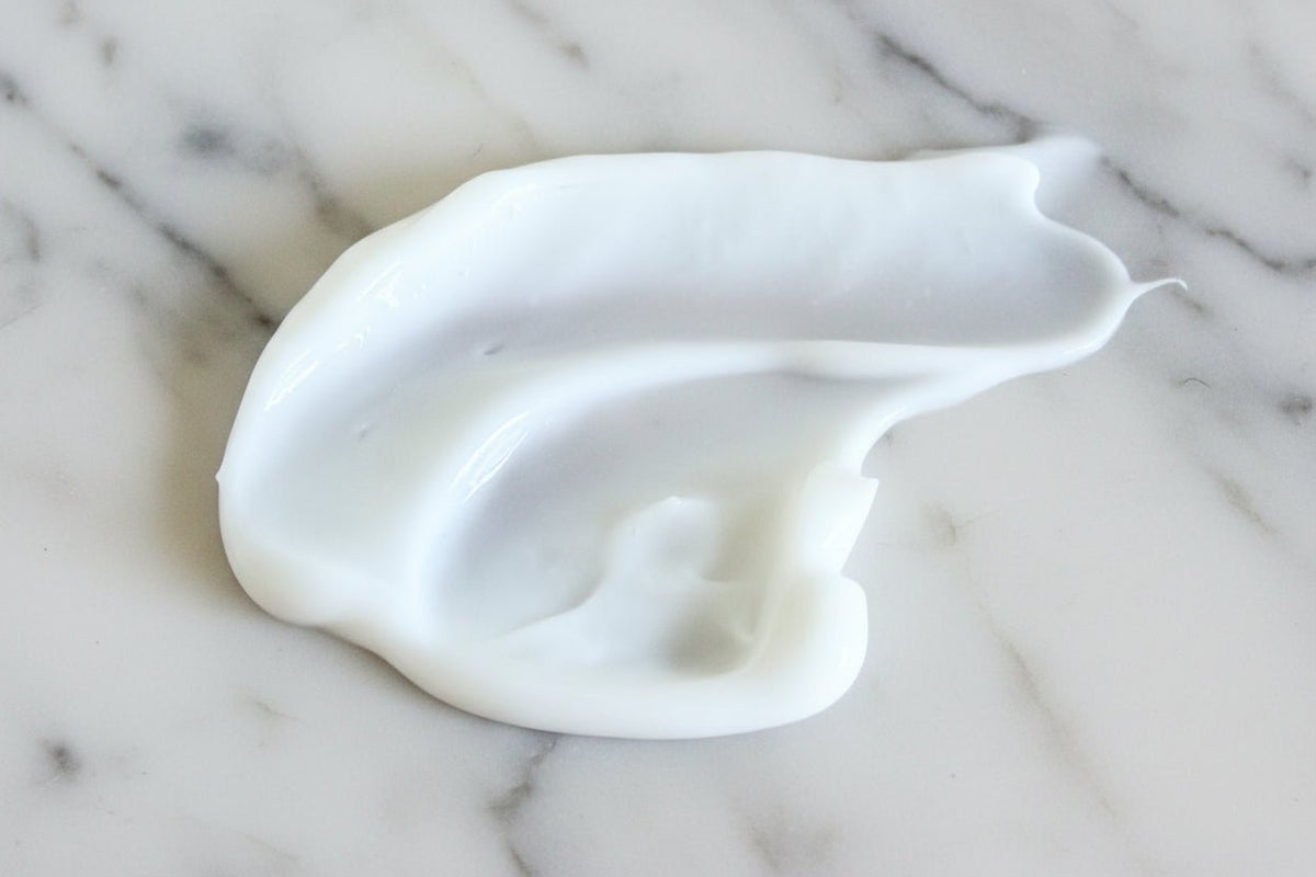 Rich hydrating texture of goat milk & honey body lotion