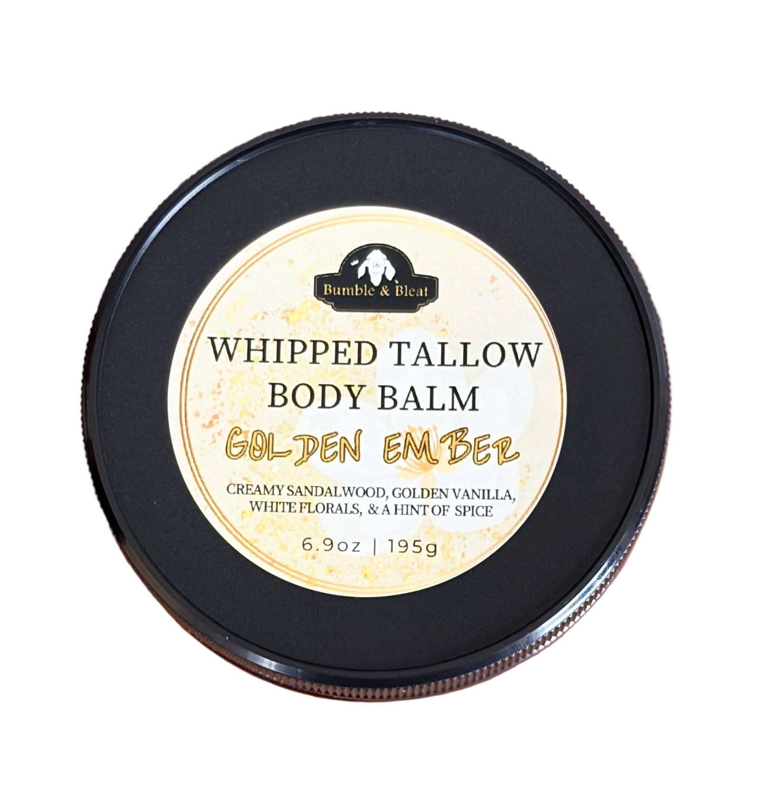 Golden Ember Whipped Tallow Body Balm – Natural Moisture for Dry Skin - Bumble & Bleat Soapery