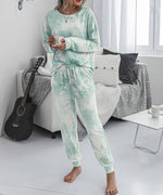 Green Tie Dye Long Sleeves T-shirt and Joggers Set - Bumble & Bleat Soapery