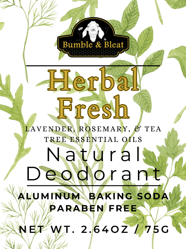 Herbal Fresh natural deodorant - Bumble & Bleat Soapery