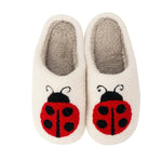 Ladybug Fluffy Slippers - Bumble & Bleat Soapery