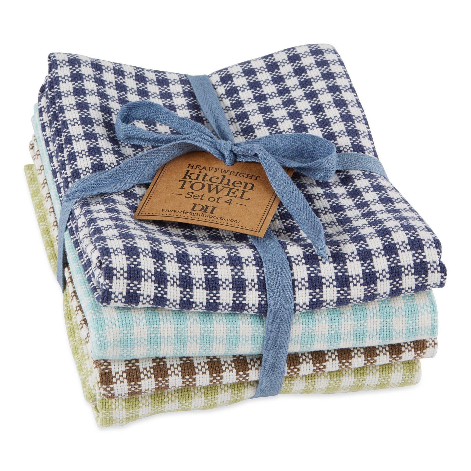 Lake Checks Heavyweight Dishtowel Set of 4 - Bumble & Bleat Soapery