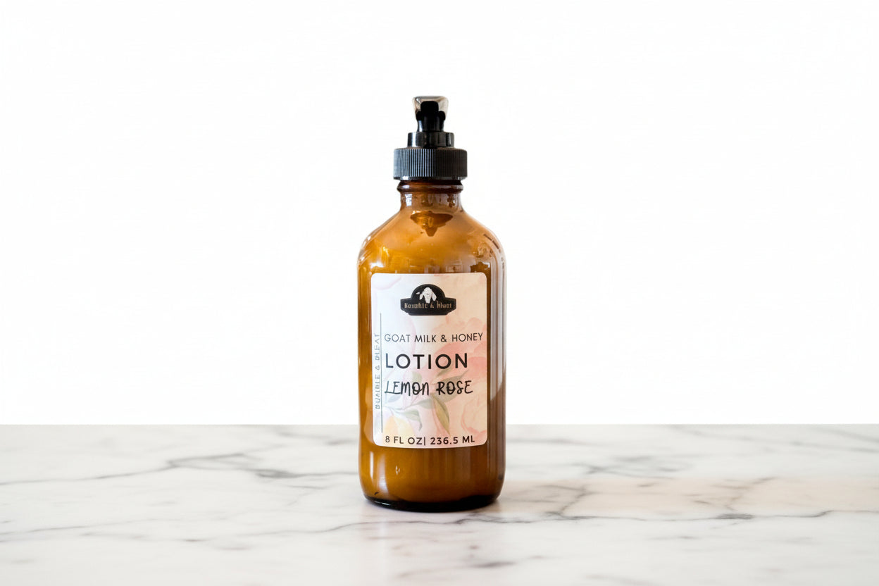 Lemon Rose Goat Milk & Honey Lotion - Bumble & Bleat Soapery