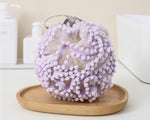 Loofah Pouf with Pom Pom Trim - Bumble & Bleat Soapery
