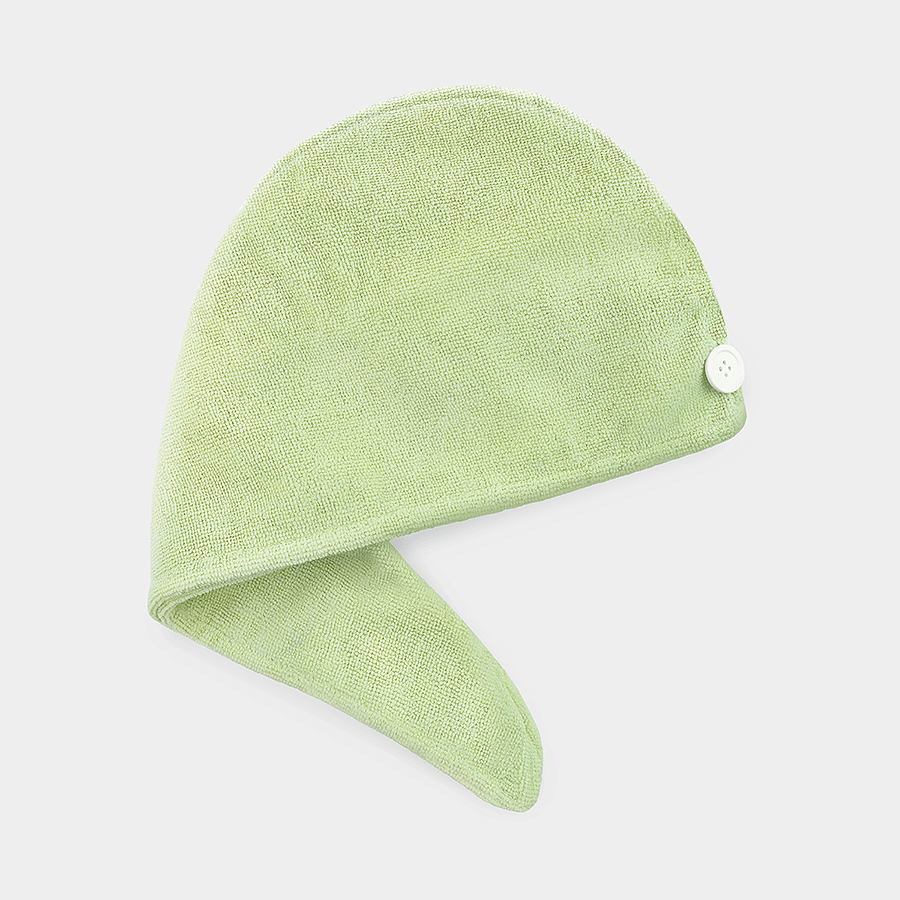 Microfiber Hair Turban Towel - Green - Bumble & Bleat Soapery