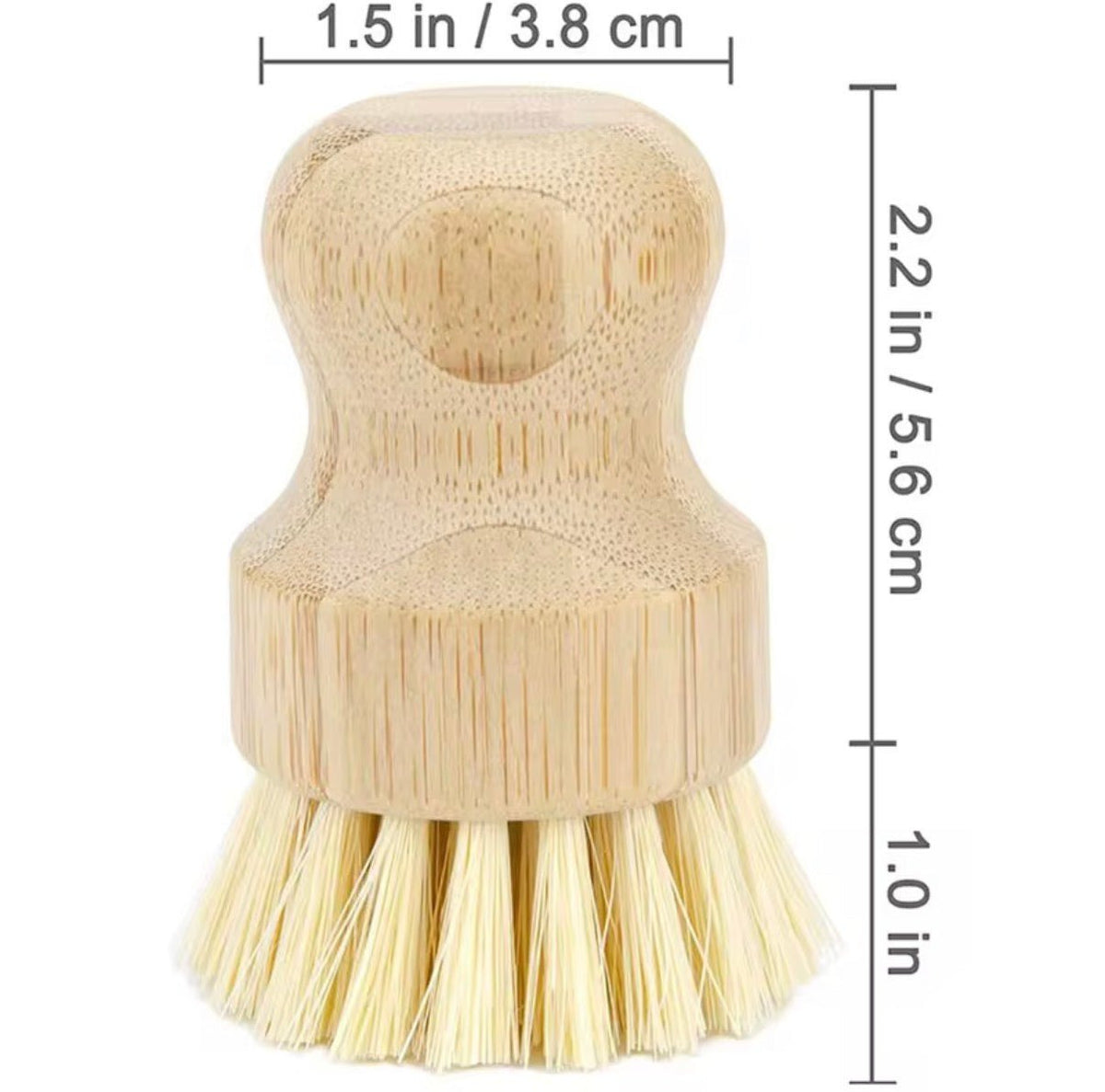 Natural Bamboo Dish Scrubber with Replaceable Plant Bristles | Sisal or Palm Fiber | Eco - Friendly Kitchen Brush - Bumble & Bleat Soapery