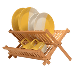 Natural Bamboo Folding Dish Rack - Bumble & Bleat Soapery