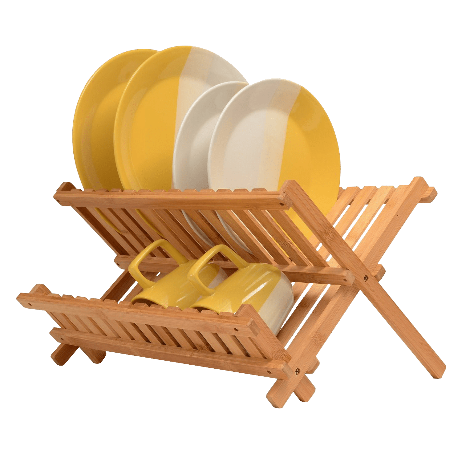 Natural Bamboo Folding Dish Rack - Bumble & Bleat Soapery