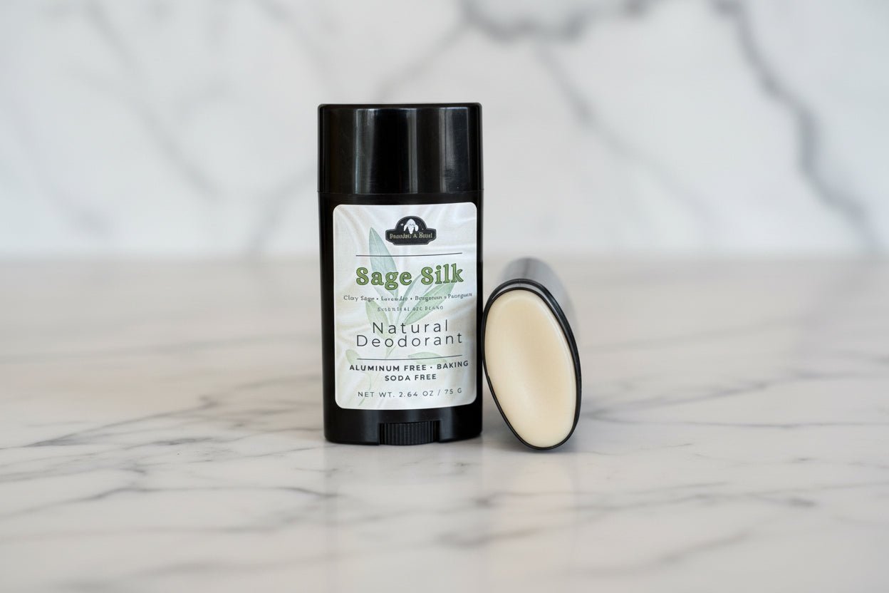 Natural Deodorant Stick | Aluminum - Free & Baking Soda - Free - Sage Silk - Bumble & Bleat Soapery