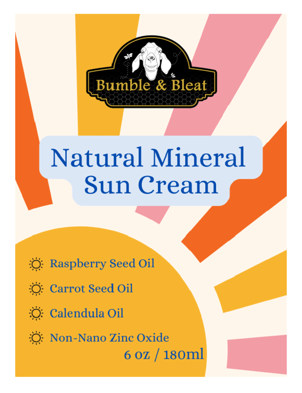 Natural Mineral Sun Cream - Bumble & Bleat Soapery