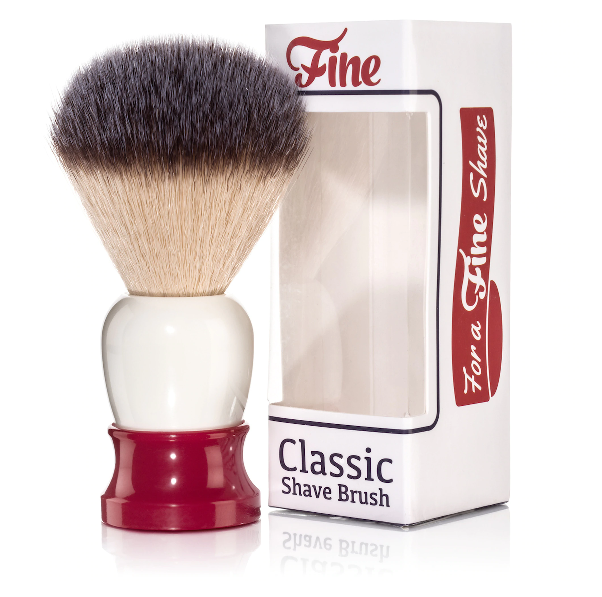 Brocha de afeitar clásica Fine Accoutrements -Rojo/Blanco