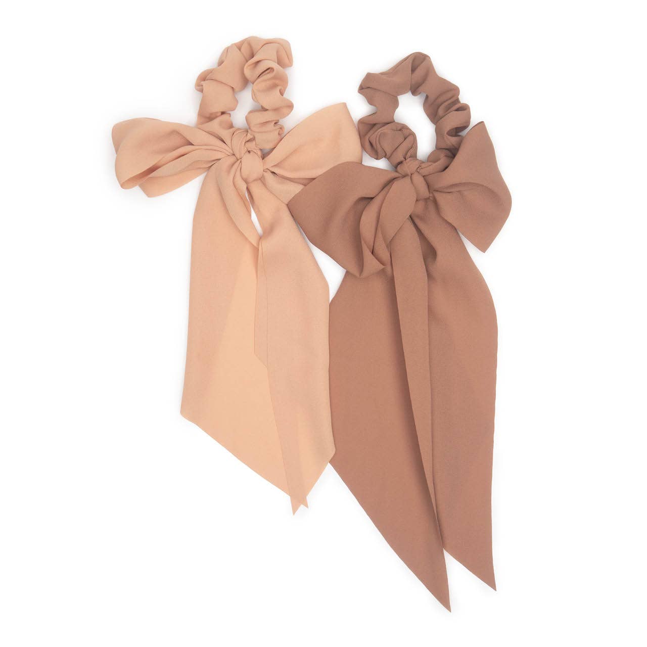 Crepe Scarf Scrunchie 2pc Set - Terra Cotta