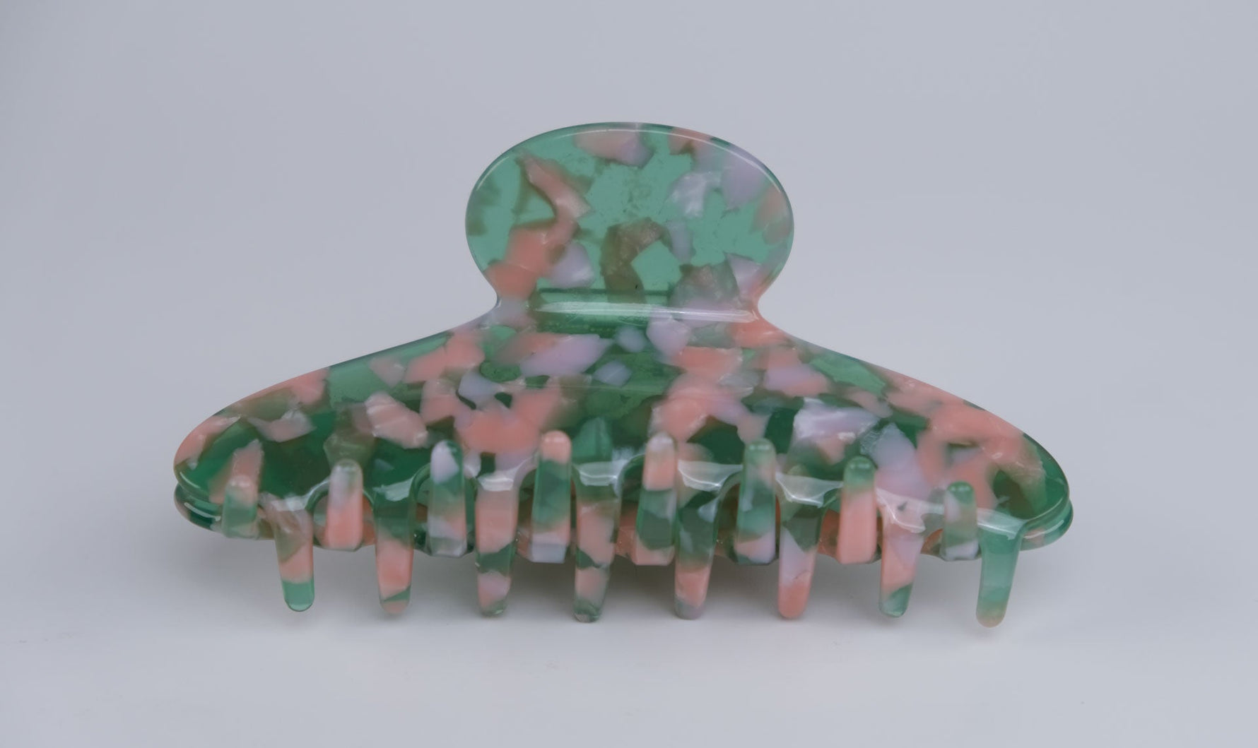Pink & Green Speckle Acetate Claw Clip - Bumble & Bleat Soapery